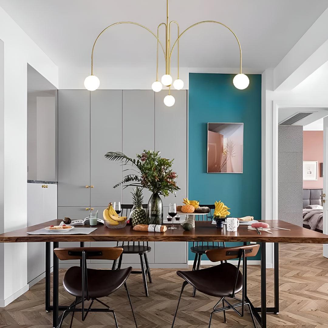 Modern Multi-Arm Globe Chandelier | Sculptural Ceiling Light