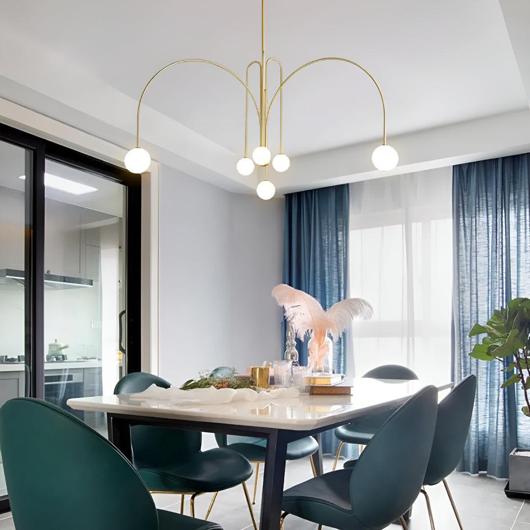 Modern Multi-Arm Globe Chandelier | Sculptural Ceiling Light