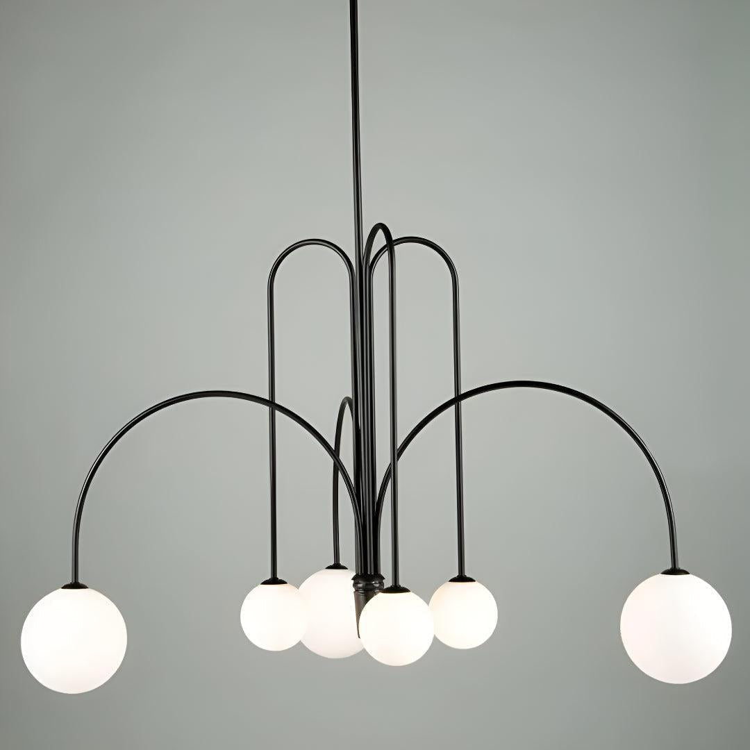 Modern Multi-Arm Globe Chandelier | Sculptural Ceiling Light