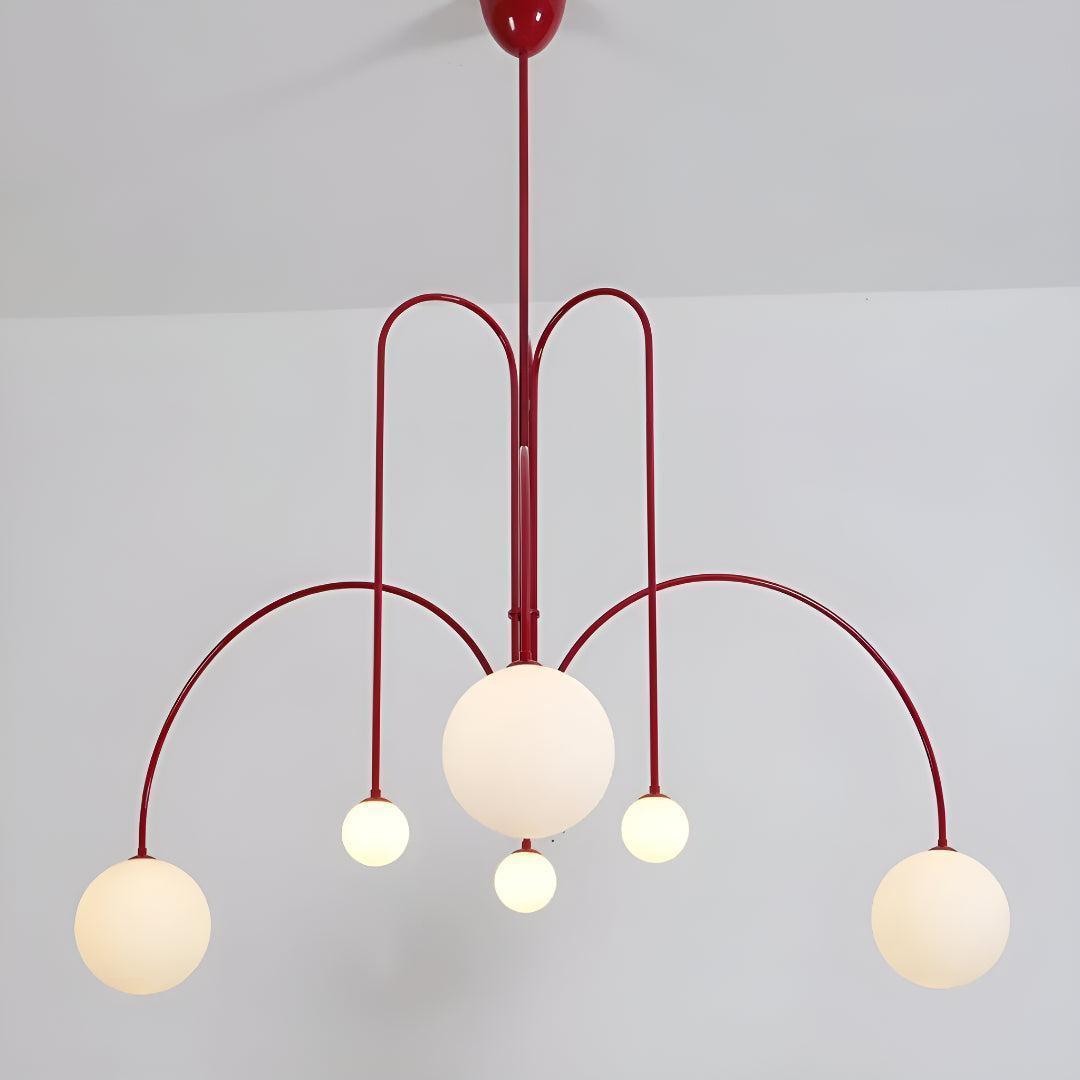 Modern Multi-Arm Globe Chandelier | Sculptural Ceiling Light