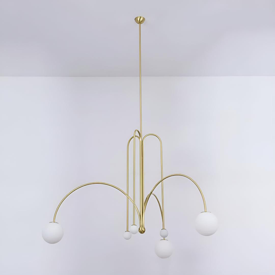 Modern Multi-Arm Globe Chandelier | Sculptural Ceiling Light