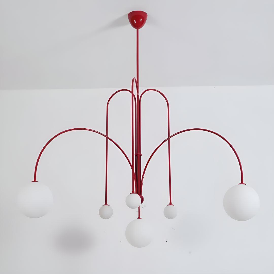Modern Multi-Arm Globe Chandelier | Sculptural Ceiling Light
