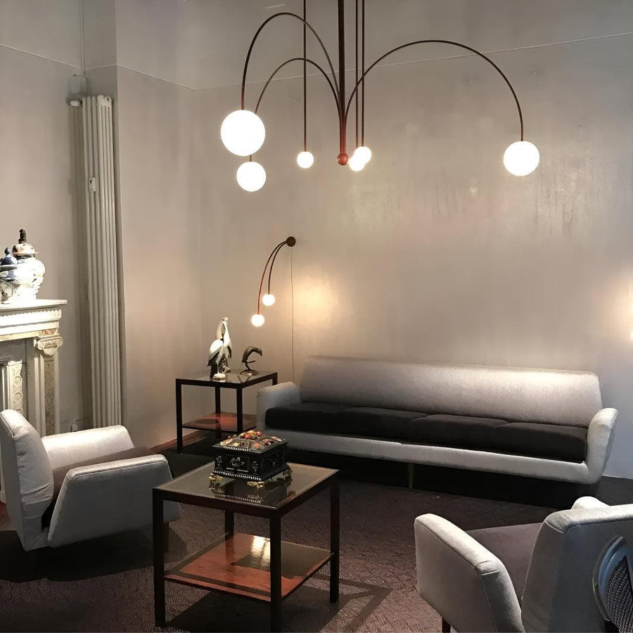 Modern Multi-Arm Globe Chandelier | Sculptural Ceiling Light