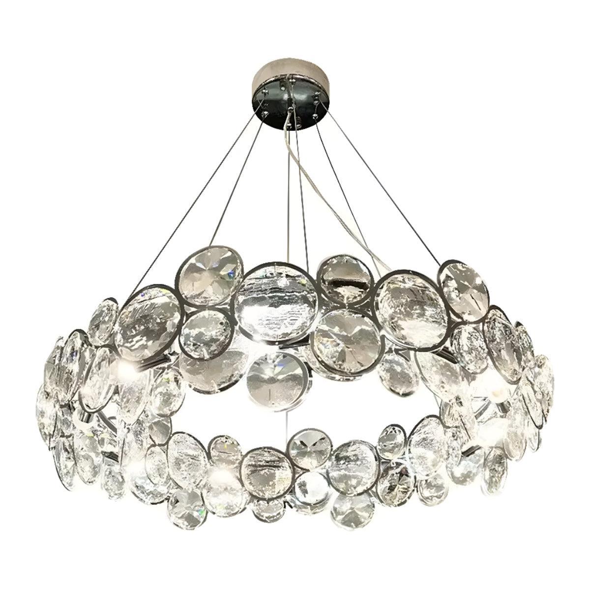 Modern K9 Crystal Ring Chandelier | Dining and Living Room Light