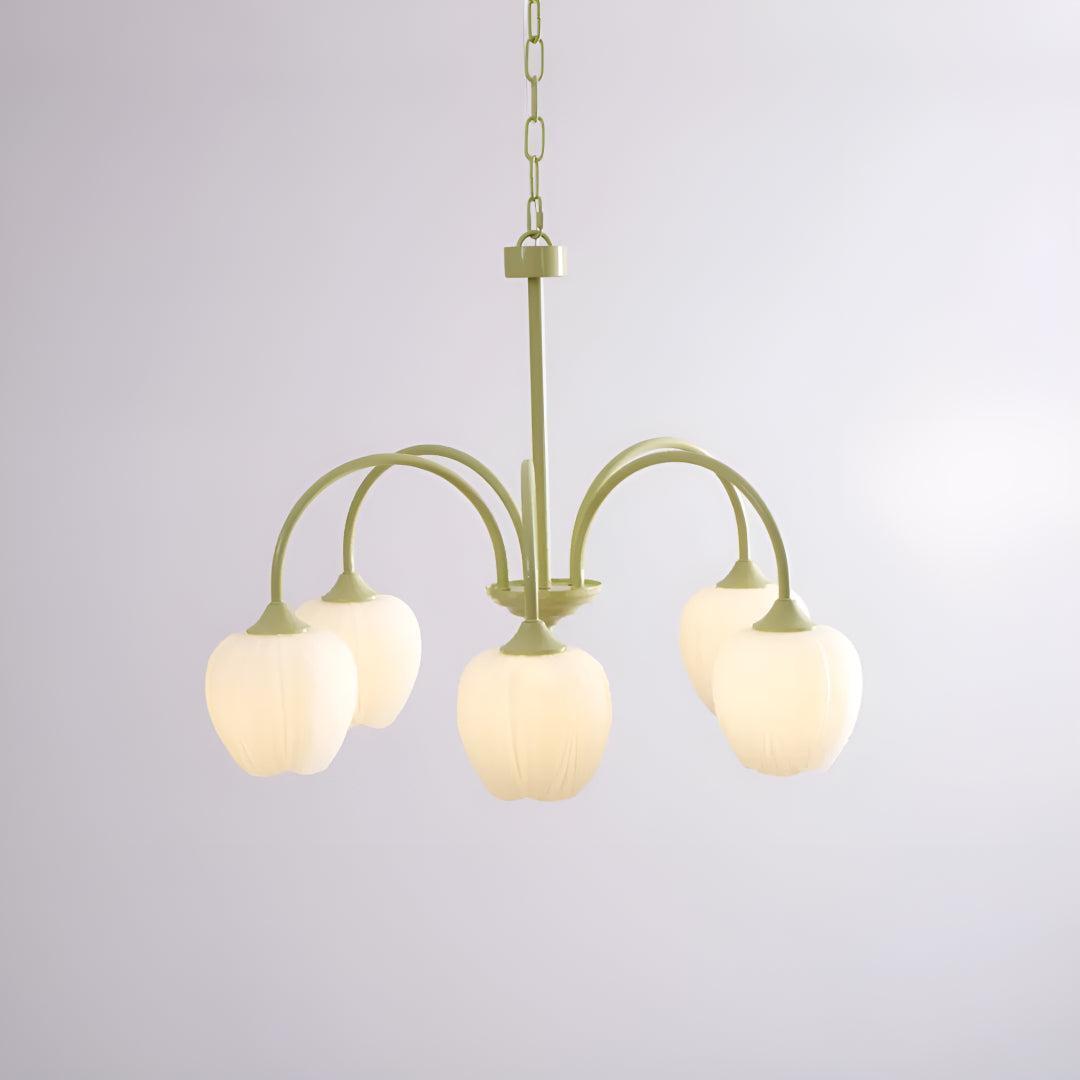 Tulip Flower Shade Chandelier | Modern Dining Room Ceiling Light