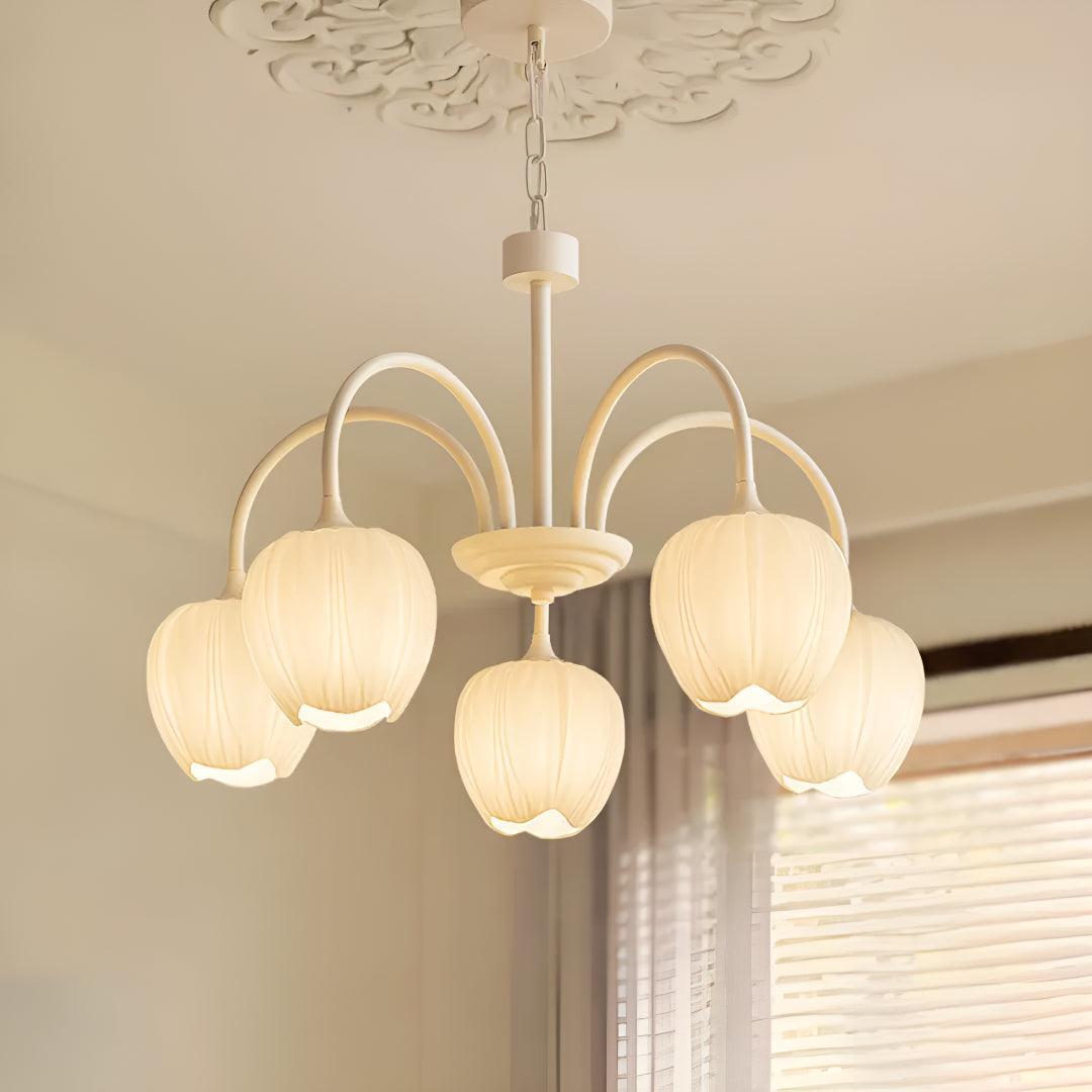 Tulip Flower Shade Chandelier | Modern Dining Room Ceiling Light