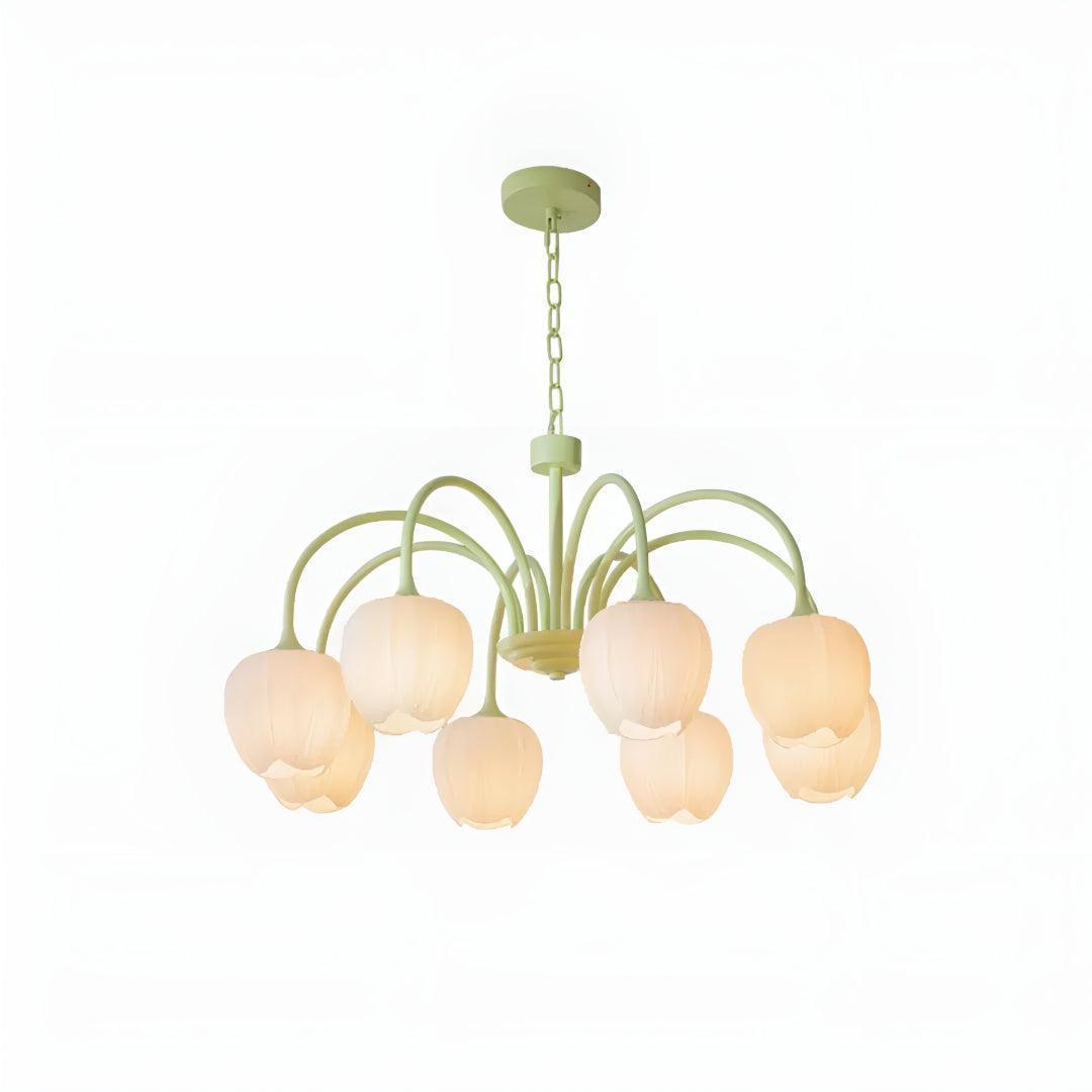 Tulip Flower Shade Chandelier | Modern Dining Room Ceiling Light