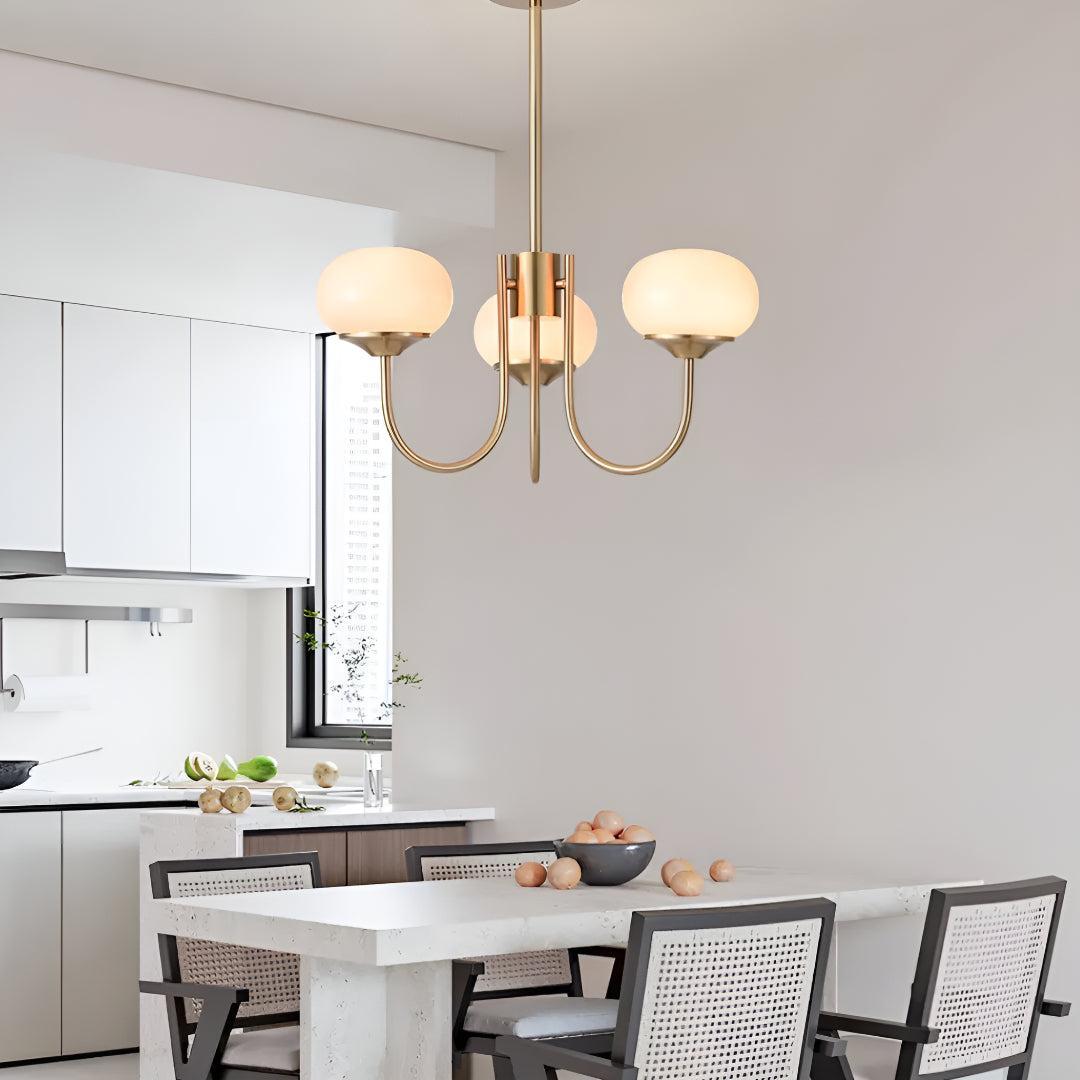 Marshmallow Glass Globe Chandelier | Modern Ceiling Light Fixture
