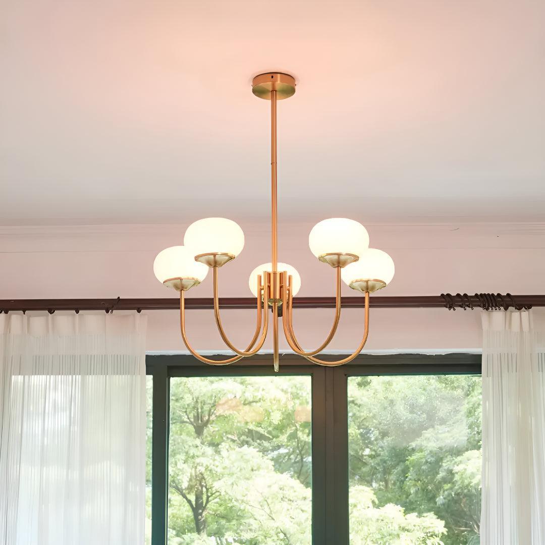 Marshmallow Glass Globe Chandelier | Modern Ceiling Light Fixture