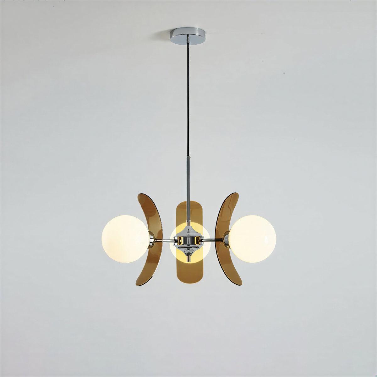 Sputnik Chandelier with Glass Globe Shades | Modern Ceiling Light