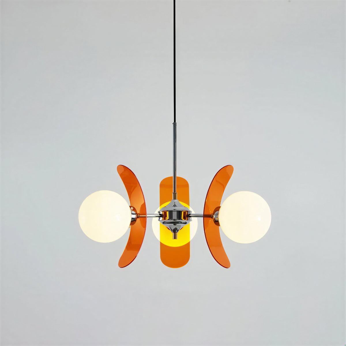Sputnik Chandelier with Glass Globe Shades | Modern Ceiling Light